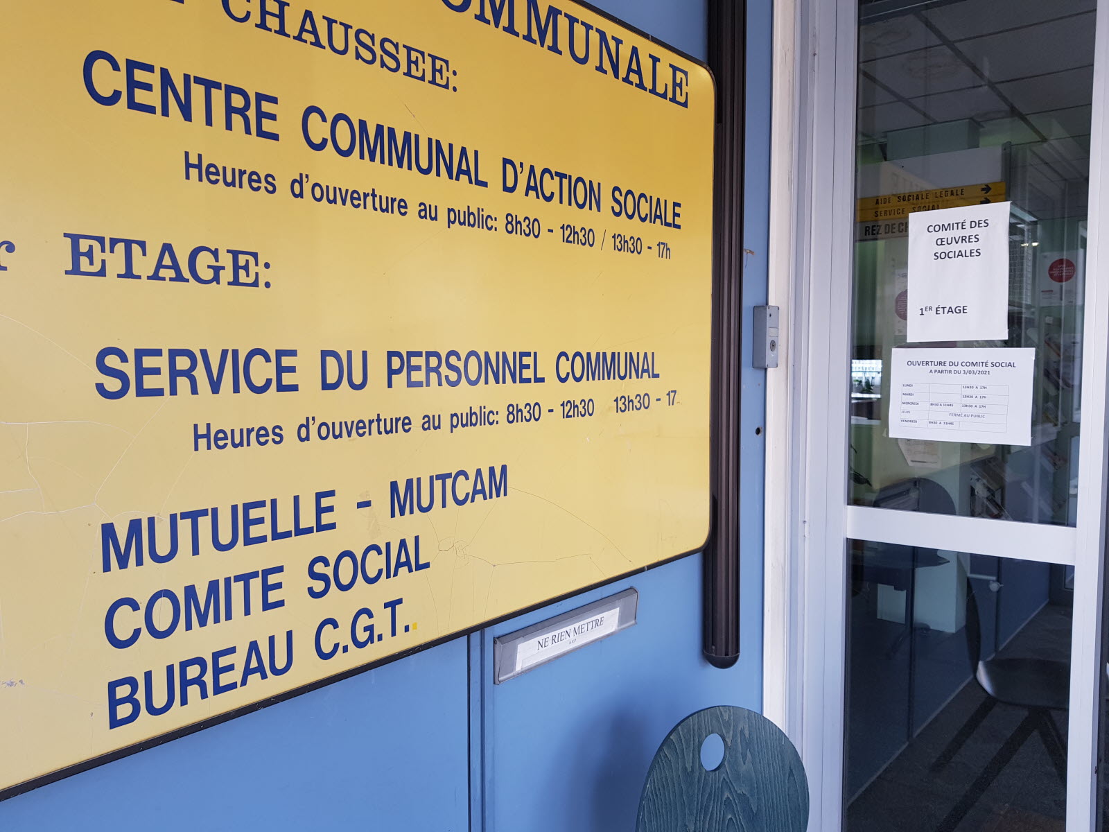 Bâtiment public du CCAS de Grenoble et accueil social de proximité