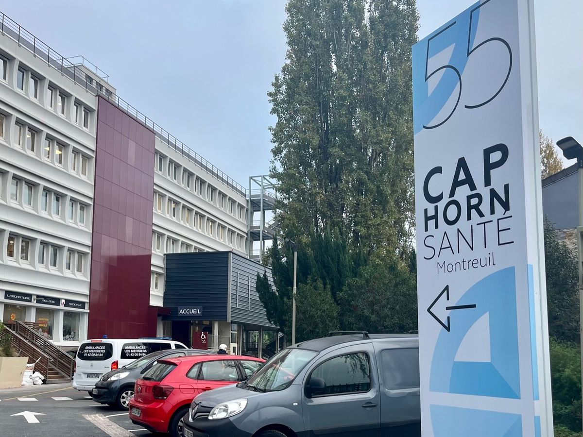 Façade de la maison de santé Cap Horn Santé, rue Gaston Lauriau à Montreuil
